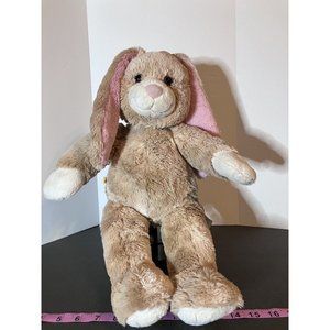 Build a Bear Swirl Bunny Plush Tan Pink Rabbit Stuffed Animal Easter 17"